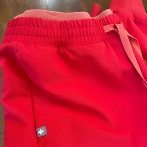 FIGS Pop Red Joggers - Small